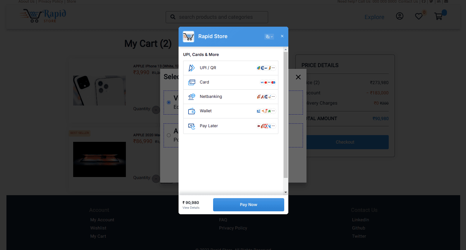 Rapid Store (Ecommerce)